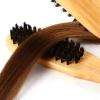 Straightening Brush, Professional Double Brushes Hair Straightening Comb Wooden Anti static Hair Straightener Comb Clamp Tool view 4