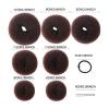 Miskall Donut Hair Bun Maker 7 Pieces Ring Style Bun Maker Set with Hair Bun Makers 5 Pieces Hair Elastic Bands 10 Pieces Hair Pins view 2
