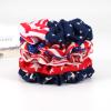 10PCS USA American Flag Hair Scrunchies for Women Girls Independence Day Patriotic Red White Blue Hair Ties Fourth of July Festival Ponytail Holder Hair Accessories Elastic Hair Band view 3