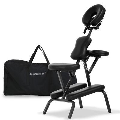 Folding Massage Chair, Portable Therapy Tattoo Chairwith 4 Inches Thickness Sponge,Ergonomic Adjustable Lightweight Beauty Chair for Tattoo, Spa, Salon and Treatment