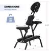 Folding Massage Chair, Portable Therapy Tattoo Chairwith 4 Inches Thickness Sponge,Ergonomic Adjustable Lightweight Beauty Chair for Tattoo, Spa, Salon and Treatment view 3