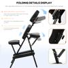 Folding Massage Chair, Portable Therapy Tattoo Chairwith 4 Inches Thickness Sponge,Ergonomic Adjustable Lightweight Beauty Chair for Tattoo, Spa, Salon and Treatment view 4