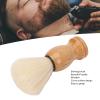 2 Pack Men Shaving Brush, Durable Synthetic Beard Brush with Wood Handle, Fast Lather Beard Foam Brush for Face Grooming, Skin Friendly Beard Care Shaving Cream Brush for Home Salon view 3
