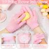 Anezus Exfoliating Shower Bath Gloves Back Scrubber Set for Body, Face, Shower, Bath, Scrub and Exfoliator (Pink) view 3