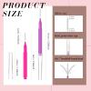 Lallisa 100 Pieces Micro Eyebrow Spoolie Brush with Cap Brow Lamination Tool Eyelash Brush Multifunctional Micro Lash Comb for Eyelash and Eyebrow Extensions Tool(Pink, Purple) view 2