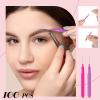 Lallisa 100 Pieces Micro Eyebrow Spoolie Brush with Cap Brow Lamination Tool Eyelash Brush Multifunctional Micro Lash Comb for Eyelash and Eyebrow Extensions Tool(Pink, Purple) view 3