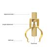 Brrnoo Nail Care Preparations Ingrown Nail Corrector Ingrown Toenail Lifter Ingrown Toenail Tool Toe Clamp Stainless Steel Professional Foot Care Tool Toenail Clamp for Paronychia (Gold) view 3