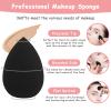 Sibba 6pcs Makeup Sponge Set, Latex Free Flawless Soft Setting Face Egg Shaped Makeup Sponges, Black Foundation Blending Sponge, Make up Sponges for all areas view 3