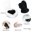 8 Pieces Heart Shape Powder Puffs Face Cosmetic Powder Puff Washable Reusable Soft Plush Powder Sponge Makeup Foundation Sponge for Face Body Loose Powder Wet Dry Makeup Tool, Black view 3