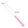 3 Pieces Stainless Steel Makeup Spatula Foundation Mixing Tool Eye Cream Spoon Beauty Scoop Makeup Beauty Spoons Cosmetic Skincare Spatula for Home Beauty Salon Use, Pink Rubber Cover view 2