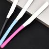 3 Pieces Stainless Steel Makeup Spatula Foundation Mixing Tool Eye Cream Spoon Beauty Scoop Makeup Beauty Spoons Cosmetic Skincare Spatula for Home Beauty Salon Use, Pink Rubber Cover view 4