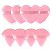 8 Pieces Powder Puffs Face Cosmetic Powder Puff Washable Reusable Soft Plush Powder Sponge Makeup Foundation Sponge for Face Body Loose Powder Wet Dry Makeup Tool,Heart Shape + Triangle, Pink view 1