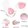 8 Pieces Powder Puffs Face Cosmetic Powder Puff Washable Reusable Soft Plush Powder Sponge Makeup Foundation Sponge for Face Body Loose Powder Wet Dry Makeup Tool,Heart Shape + Triangle, Pink view 3