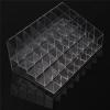 HELPFLOWER 40 Holes Transparent Cosmetic Makeup Organizer for Lipstick, Brushes, Bottles, and More. Clear Case Display Rack Holder view 1