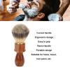 Pilipane Shaving Brush, Shaving Brush, Men's Shaving Brush Home Hair Salon Ergonomic Gum Handle Soft Hair Shaving Brush Face Care Tool view 2