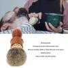 Pilipane Shaving Brush, Shaving Brush, Men's Shaving Brush Home Hair Salon Ergonomic Gum Handle Soft Hair Shaving Brush Face Care Tool view 3