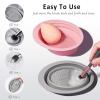 2Pcs Makeup brush cleansing pad, Foldable Silicone Makeup Brush Cleansing Pad, Foldable Makeup Brush Cleansing Bowl for Makeup Brush and Makeup Sponge view 3