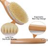 OWIIZI Bath Brushes with Soft and Natural Bristles Antiskid Wooden Long Handle Shower Body Scrubber for Wet or Dry Exfoliating,Back Scrub Deep Cleanse view 4