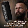 Bossman Men's Grooming Kit: Hand Held Boar & Nylon Bristle Brush and Beard Oil Jelly view 2