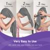 Umisleep Extra Large Microfiber Hair Towel for Women Long, Curly, Thick Hair, Super Soft Anti Frizz Quick Dry Hair Towel Wrap, Ultra Absorbent Hair Turban with Elastic Band Grey view 2
