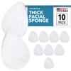 IMPRESA Facial Exfoliating Pads - Deep Cleansing Facial Sponges - Daily Exfoliation Face Scrubbers - Extra Thick Face Sponge - White, Pack of 10 view 1