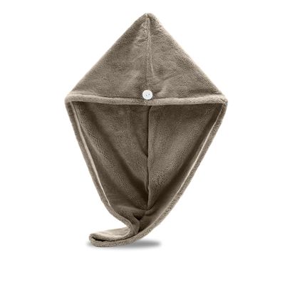 Exec-U-Gift Microfiber Hair Towel Wrap, Hair Turban Towel Super Absorbent Twist Turban Dry Hair Caps with Buttons Bath Loop Fasten Salon Dry Hair Hat