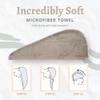 Exec-U-Gift Microfiber Hair Towel Wrap, Hair Turban Towel Super Absorbent Twist Turban Dry Hair Caps with Buttons Bath Loop Fasten Salon Dry Hair Hat view 4