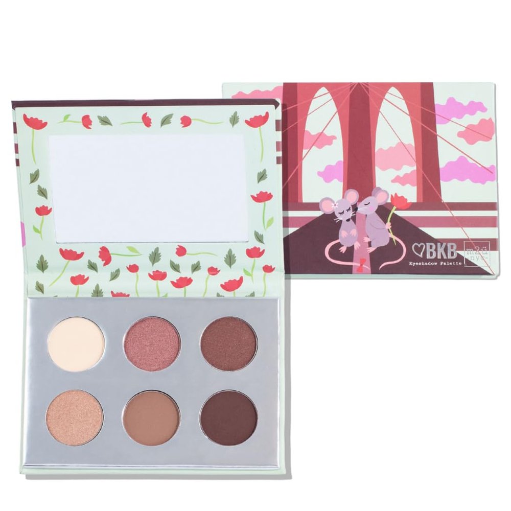 M2U NYC Eyeshadow Palette - 6 Highly Pigmented Tones/Shades from Nude to Bold (Nude/Neutrals) - Long Lasting Colorful Eyeshadow Palette (BKB)