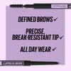 Maybelline Express Brow Ultra Slim Eyebrow Makeup, Brow Pencil with Precision Tip and Spoolie for Defined Eyebrows, Taupe (Packaging May Vary) view 3