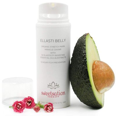 Sweetsation Therapy Ellasti Belly Organic Stretch Mark Miracle Caviar, 3.3oz Prevent stretch marks during pregnancy. Boost skin elasticity.