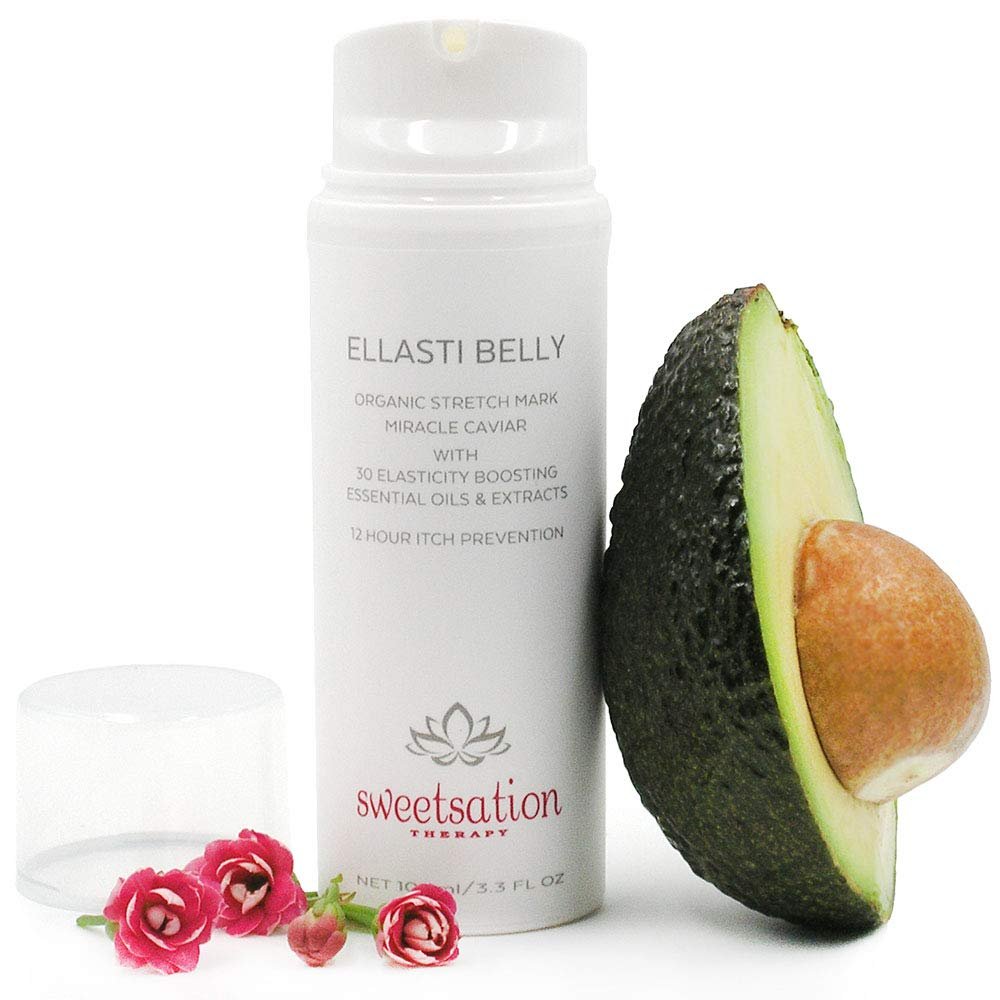 Sweetsation Therapy Ellasti Belly Organic Stretch Mark Miracle Caviar, 3.3oz Prevent stretch marks during pregnancy. Boost skin elasticity.