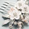 CASDRE Flower Decorative Wedding Hair Combs Silver Rhinestone Hair Accessories for Women view 4