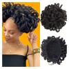 Messy Bun Hair Synthetic DreadLock Afro Puff Hair Bun Chignon Drawstring Ponytail Faux Locs Clip In Pony Tail Hairpieces Hair Extensions for Black Women Real Human Hair Buns (Color : Bug) view 2