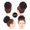 Messy Bun Hair Synthetic DreadLock Afro Puff Hair Bun Chignon Drawstring Ponytail Faux Locs Clip In Pony Tail Hairpieces Hair Extensions for Black Women Real Human Hair Buns (Color : Bug) view 4