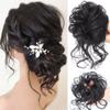 Vsadsau Synthetic Chignon Messy Scrunchies Elastic Band Hair Bun Curly Updo Hairpiece High Temperture Hair Extension view 2