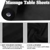 Buryeah 2 Rolls 100 Pcs Disposable Massage Table Paper Roll 32" x 71" Spa Bed Sheets Non-woven Exam Table Sheets Paper Covers for Massage Spa Beauty Salon Waxing Exam(Black) view 2