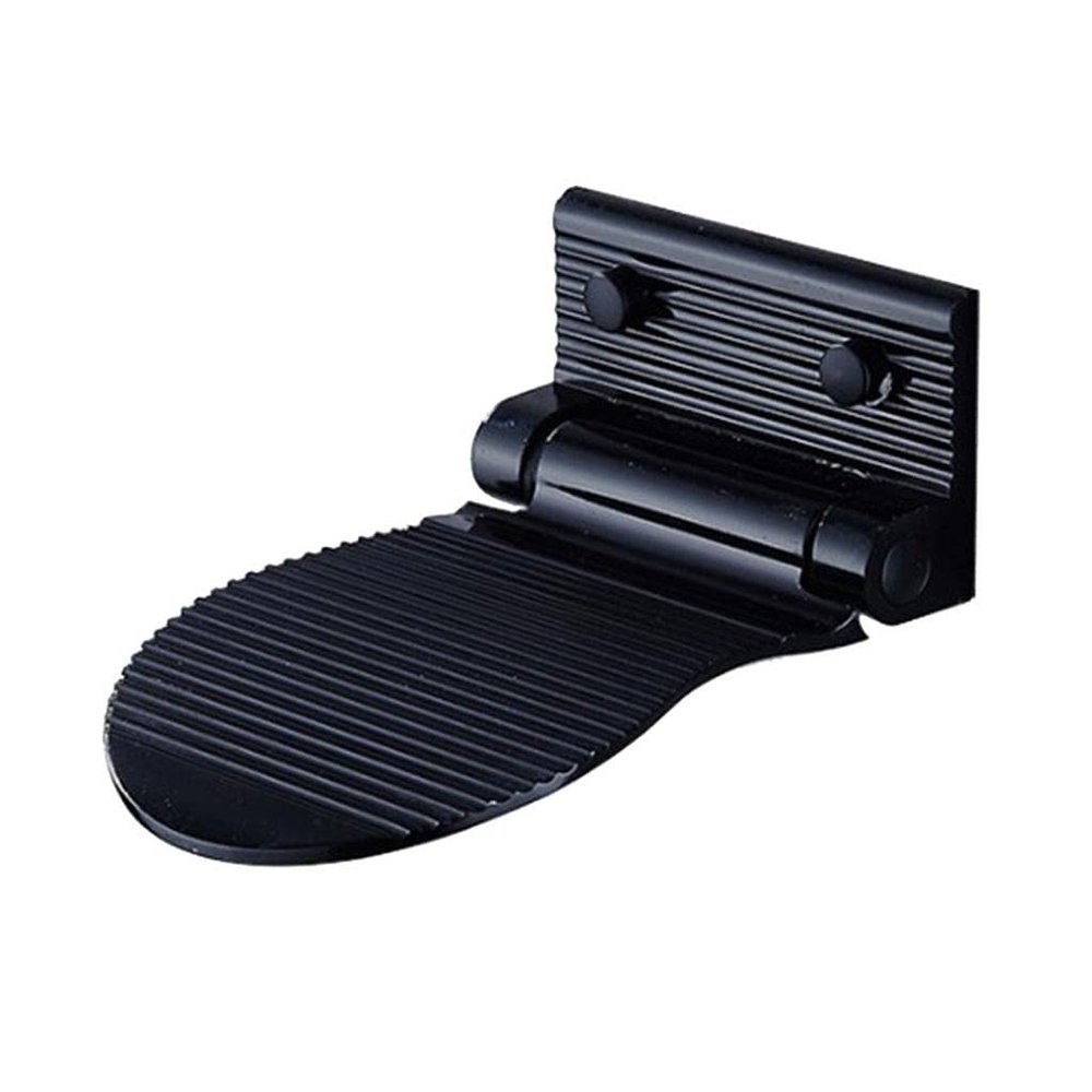 jojomis Shower Foot Rest, Heavy Duty Aluminum Alloy Foldable Foot Rest Step for Shaving Legs - Black