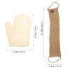 LALAFINA Bath Gloves for Shower Exfoliating Back Scrubber Exfoliator Scrubber Long Handle Skin-Safe 2pcs view 2