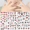 Cute Nail Art Stickers Nail Decals 6 Sheets 3D Self-Adhesive Nail Stickers Design Cute Nail Stickers Cartoon Nail Decals Kawaii Nail Art Charm for Women Girls Nail Art Supplies view 4