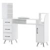 BarberPub Manicure Table Makeup Dressing Station Nail Desk with Wrist Cushion Beauty Workstation Salon Storage Equipment 2636 (White) view 1