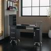BarberPub Manicure Table Makeup Dressing Station Nail Desk with Wrist Cushion Beauty Workstation Salon Storage Equipment 2636 (Black) view 2