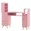 BarberPub Manicure Table Makeup Dressing Station Nail Desk with Wrist Cushion Beauty Workstation Salon Storage Equipment 2636 (Pink) view 1