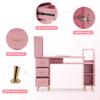 BarberPub Manicure Table Makeup Dressing Station Nail Desk with Wrist Cushion Beauty Workstation Salon Storage Equipment 2636 (Pink) view 4
