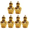 FRCOLOR 6 Pcs Golden Glass Roll on Bottles 15ml Empty Roller Bottles with Leak-Proof Design for Essential Oils, Perfume, Massage Oils view 1