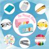 PAFUWEI 2 Pcs Letter Patch Makeup Bag Cosmetic Bag PU Leather Waterproof Toiletry Bag Portable Travel Makeup Zipper Pouch for Women Girls view 2
