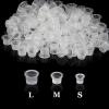 Tattoo Ink Caps, Urknall 300pcs Ink Cups Pigment Caps Disposable Cups for Tattooing Mixed Szie 100pcs #S 100pcs #M 100pcs #L for Tattoo Ink Supplies view 1