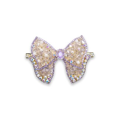 Bow Hair clips Purple color Handmade Hair Barrettes Accessories for Women Girls