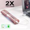 Facial Hair Removal for Women, 360 Floating 2X Powerful Painless Facial Hair Remover, Lipstick-Sized, USB Rechargeable, Face Razors Shaver for Women Upper Lip,Chin,Peach Fuzz,Mustache (Pink) view 4