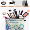 Beach Slipper Happy Summer Cosmetic Bags for Women, Tropical Sea Ocean Marine Life Small Makeup Bag for Purse, Waterproof Travel Toiletry Bag Accessories Organizer, 1PCS view 2