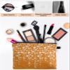Carosoffe Burnt Orange Florals Cosmetic Bags for Women, Orange Weeping Flowers Small Makeup Bag for Purse, Waterproof Travel Toiletry Bag Accessories Organizer, 2PCS view 2
